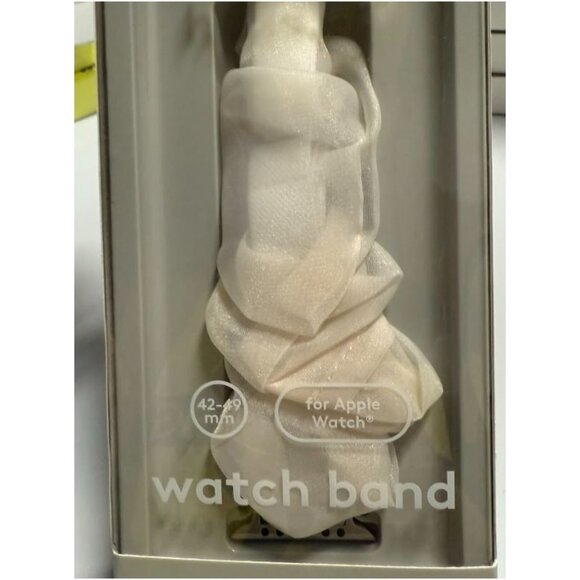 Heyday Apple Watch Scrunchie Band 42/44/45mm Sheer White - Picture 4 of 7